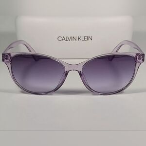 Calvin Klein Womens Purple Cat Eye Ladies Sunglasses (NWT)